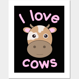 I Love Cows Posters and Art